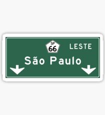 Pegatina Sao Paulo, señal de tráfico, Brasil