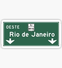 Rio de Janeiro, Verkehrsschild, Brasilien Sticker