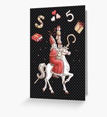 Sinterklaas Greeting Card - Black Greeting Card