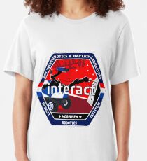 INTERACT: Interaktives Robotik-Demonstrationslogo Slim Fit T-Shirt