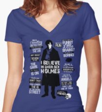 Detective Quotes Women's Fitted V-Neck T-Shirt