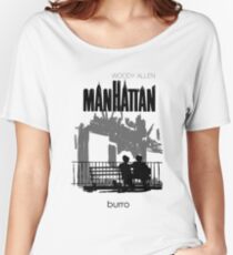 Camiseta ancha para mujer Manhattan de Woody Allen - ilustración