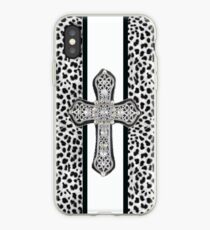 Animal Print Rhinestone Crusted Cross IPhone or I Pod Case iPhone Case