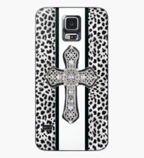 Animal Print Rhinestone Crusted Cross IPhone or I Pod Case Case/Skin for Samsung Galaxy