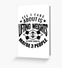 Bodybuilding Lifting Weights Gym Greeting Card