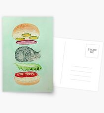 Catsup - Cat Burger Delight! Postcards