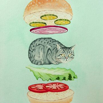 Imagen de la obra Catsup - Cat Burger Delight! de catshrine