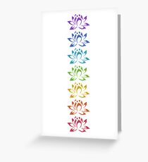 seven lotus flowers Greeting Card