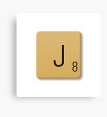 Scrabble Tile - J Canvas Print