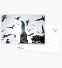 Statue of Liberty with Birds: NYC Postcards