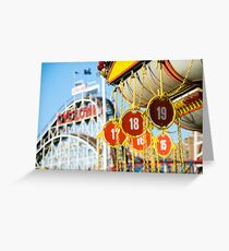 Coney Island Astroland and Cyclone: Brooklyn, NYC Greeting Card