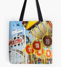 Coney Island Astroland and Cyclone: Brooklyn, NYC Tote Bag