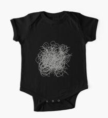 Black and white tangled wires One Piece - Short Sleeve