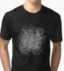 Black and white tangled wires Tri-blend T-Shirt
