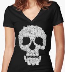 Skulls are for Pussies Women's Fitted V-Neck T-Shirt