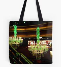 The Amazing Chandeliers at the Trump Taj Mahal, Atlantic City NJ - green tint Tote Bag