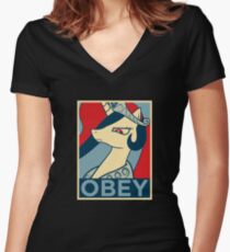 CELESTIA Women's Fitted V-Neck T-Shirt