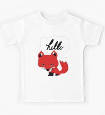 The Fox Says Hello Kids Tee