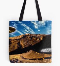Illegal Aliens Landing near Area 51 Tote Bag