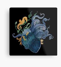 Heart - Ocean Metal Print
