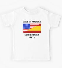 Made In American With Spanish Parts Kids Tee