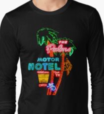Palms Hotel Motel Neon Sign Retro Long Sleeve T-Shirt