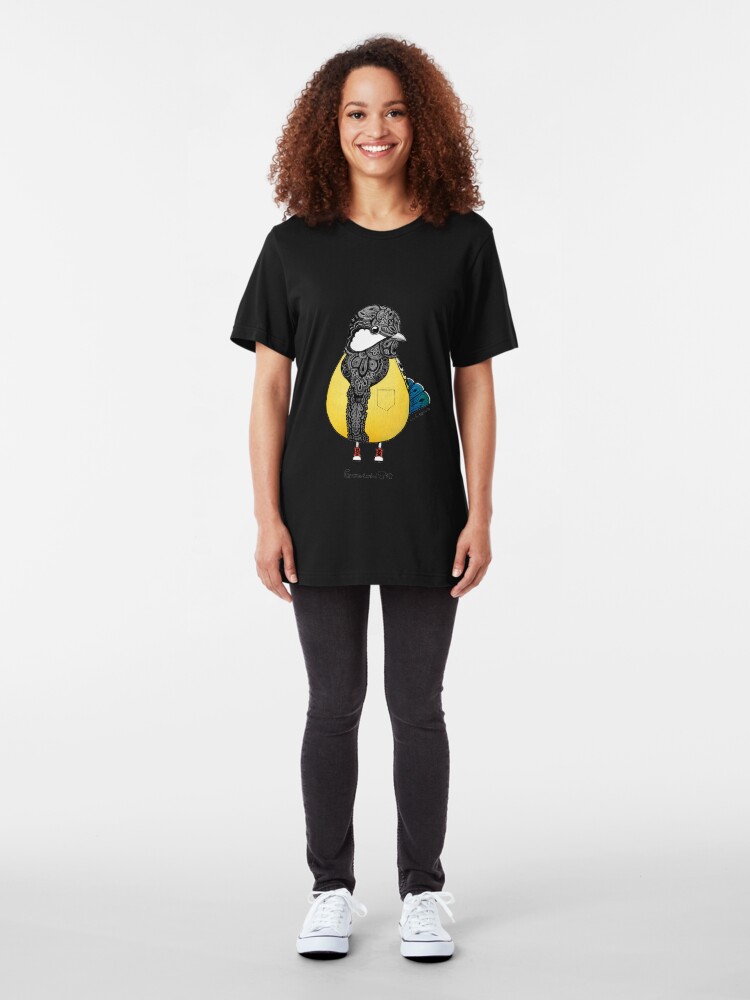 Alternate view of Green-backed Tit Slim Fit T-Shirt