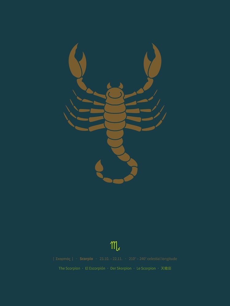 Scorpio Zodiac / Scorpion Star Sign Poster by Thoth-Adan