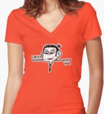 I will Ssssssskin You Women's Fitted V-Neck T-Shirt
