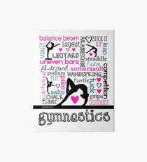 Gymnastics Tri-Color Typography Art Board