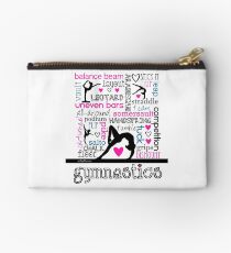 Gymnastics Tri-Color Typography Zipper Pouch