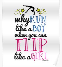 Gymnastics - Flip Like a Girl Poster