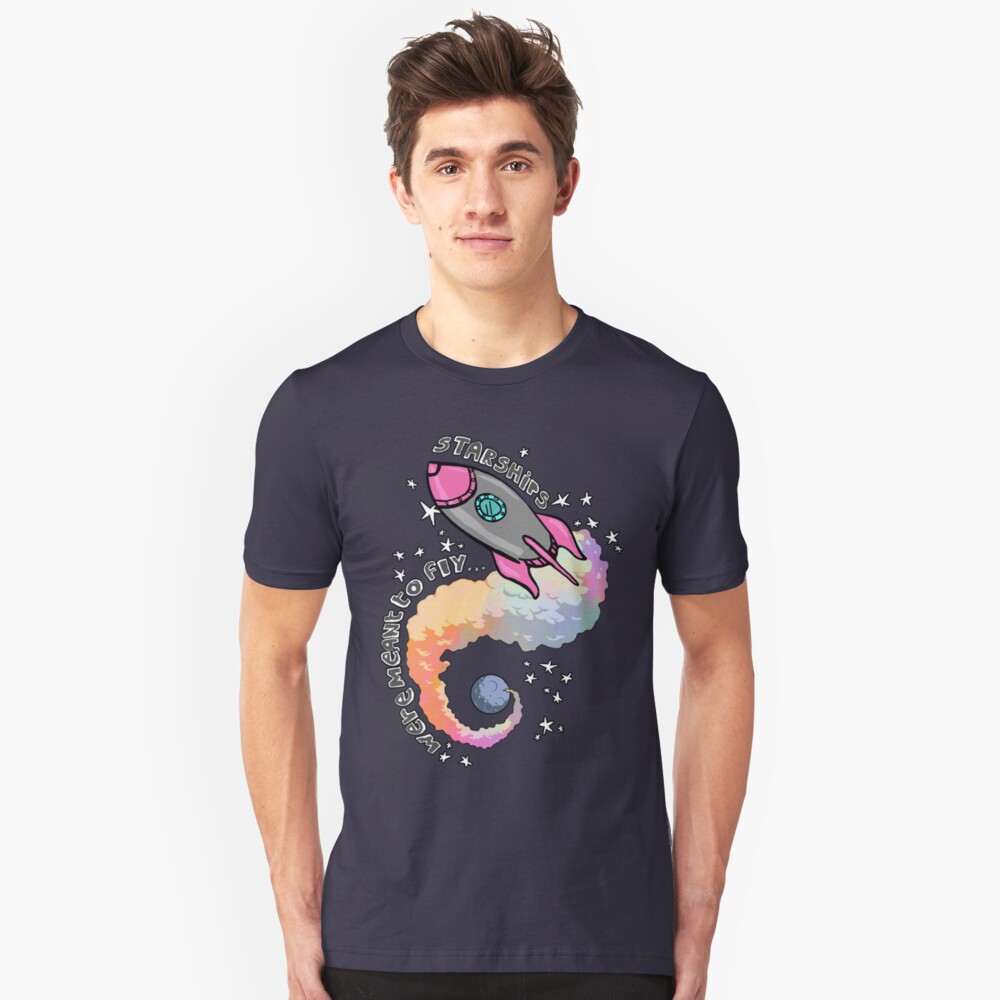 Starships Were Meant To Fly! Slim Fit T-Shirt