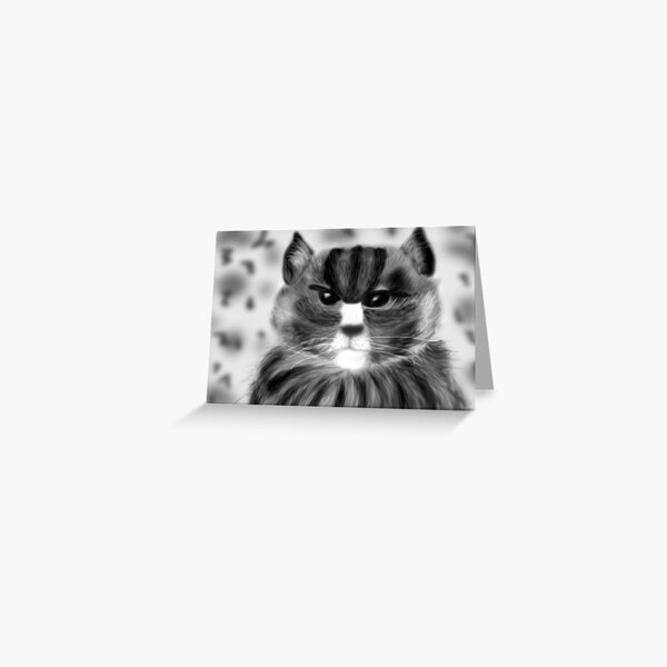 Angry Cat.... Greeting Card