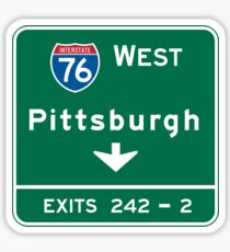 Pegatina Pittsburgh, PA Road Sign, Estados Unidos