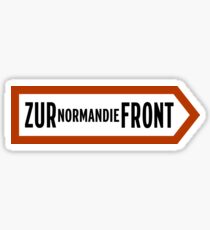 To Normandy Front, WWII Sign, France Sticker