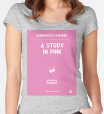 BBC Sherlock - A Study in Pink Minimalist Women's Fitted Scoop T-Shirt