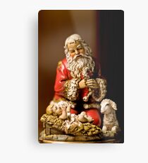Kneeling Santa Metal Print
