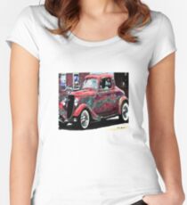 vintage car Women's Fitted Scoop T-Shirt
