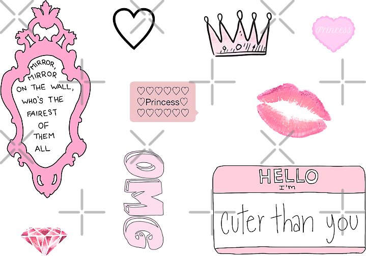 girly tumblr stickers stickers by amandabrynn redbubble