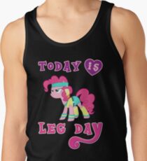 Today Is Leg Day Gym Motivation Pony Fitness Tank Top
