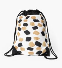 Handpainted Brush Texture Drawstring Bag