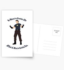 A Man's Gotta Do Postcards