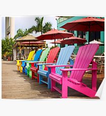 Fort Myers Beach Chairs Poster
