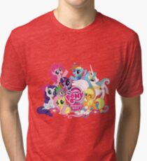 My Little Pony Mane6 and Logo Tri-blend T-Shirt
