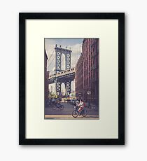 Bike Ride in Dumbo Framed Print