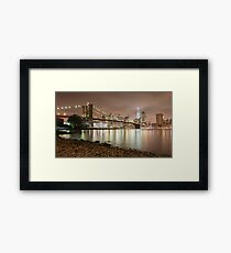 Brooklyn Bridge at Dusk Framed Print