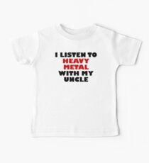 Camiseta para bebés Heavy Metal With My Uncle
