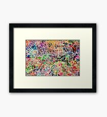 London Map Art Watercolor Framed Print