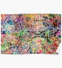 London Map Art Watercolor Poster